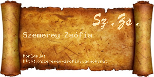 Szemerey Zsófia névjegykártya