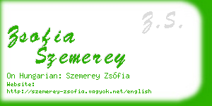 zsofia szemerey business card