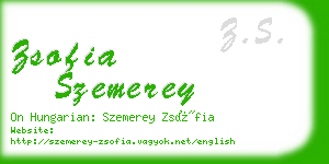 zsofia szemerey business card